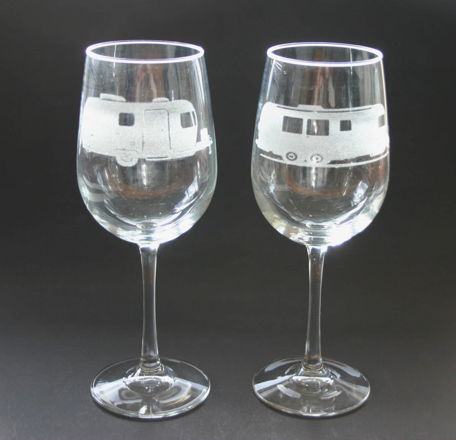 Airstream RV Etched Glasses Engraved Wine Glasses Weddings Air Etsy