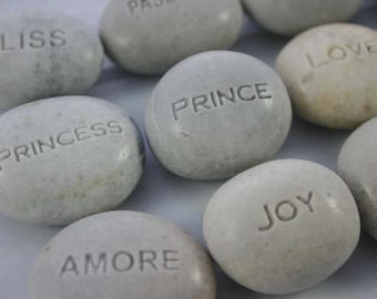 Personalisierter Stein gravierte Sorgenstein Name Pocket Rock