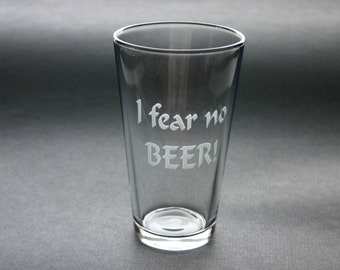 Custom Engraved Beer Glasses Personalized Set of 2 Pints