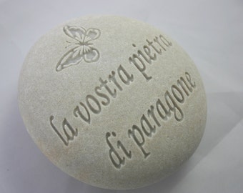 Custom Engraved Stone Message Personalized Weddings Retirement Memorial