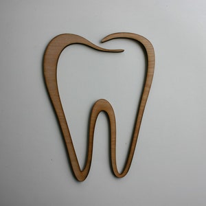 Tooth Wall Art Wooden Dentist Decor Sign