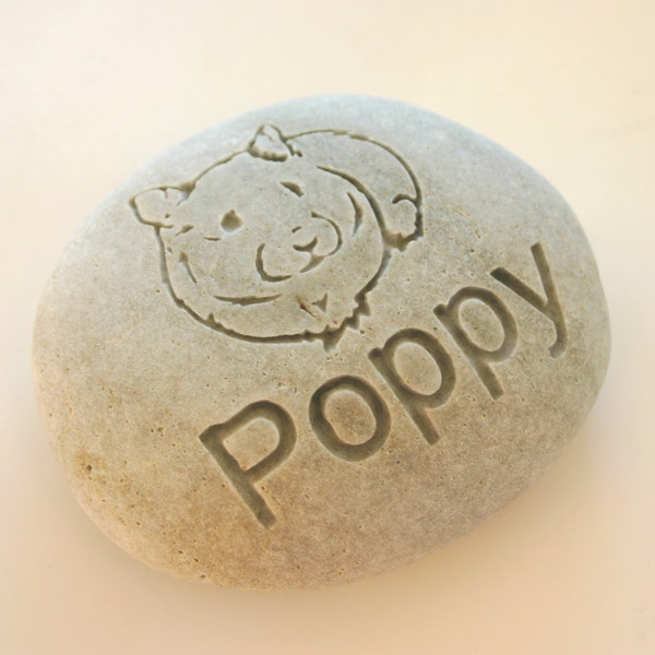 Custom Engraved Hamster Memorial Stone Pet Loss Personalized Grave Stone Marker