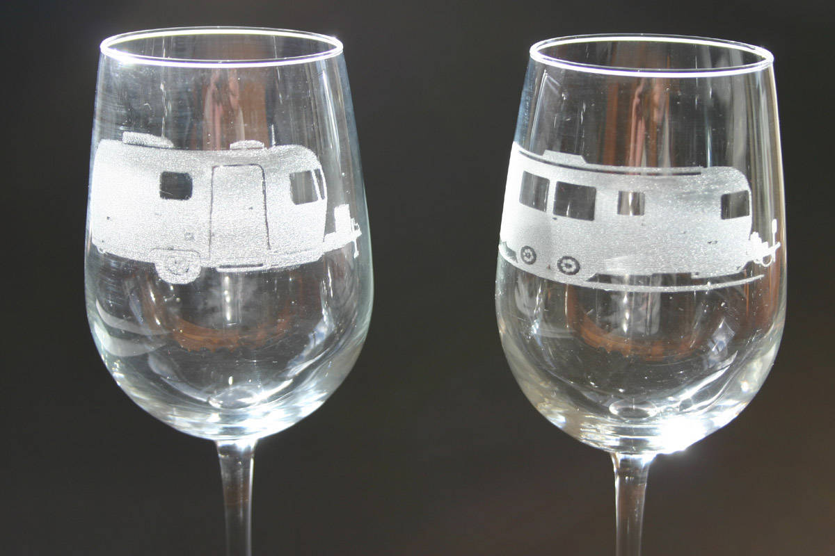 Airstream RV Etched Glasses Engraved Wine Glasses Weddings Air Etsy