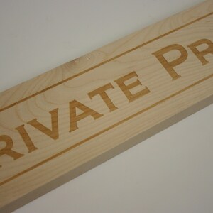 Private Property Birch Wood Sign Engraved House Sign