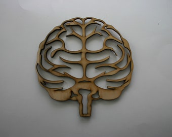 Anatomical Brain Anatomy Laser Cut Wood Sign Wall Art Medical Sign