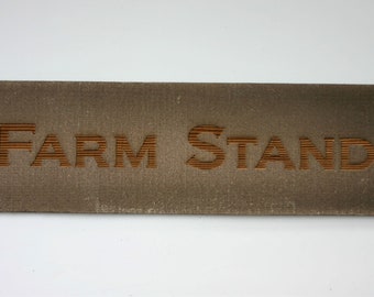 Farm Stand Sign Engraved Wood Rustic Wedding Gift House Warming Gift Farm house