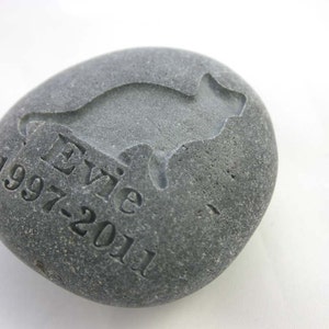Custom Engraved Pet Memorial Stone Cat Pet Loss Grave Marker Stone