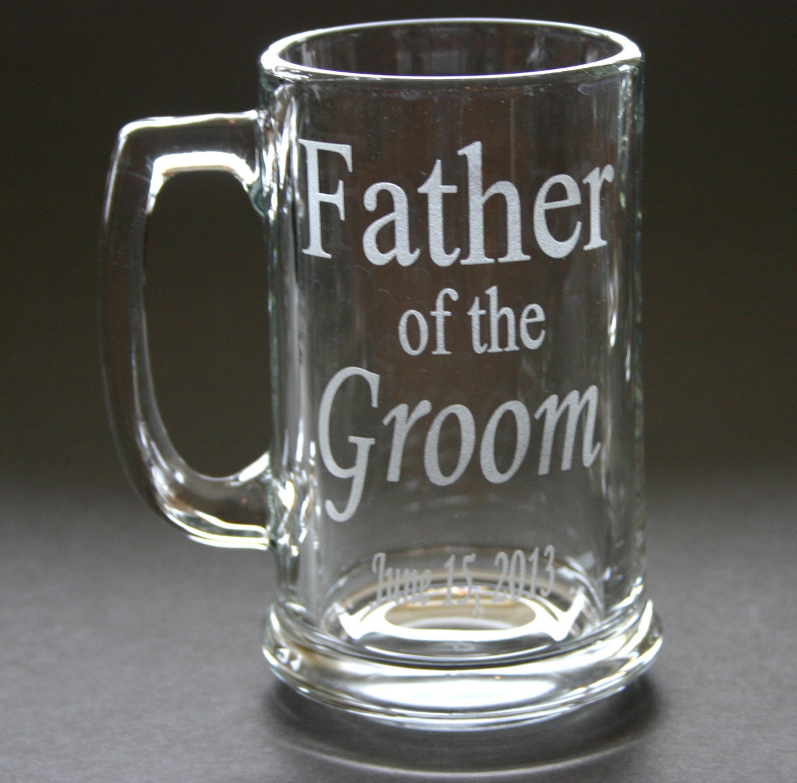 Custom Etched Beer Mug Set of 2 Wedding Father of the Bride Etsy