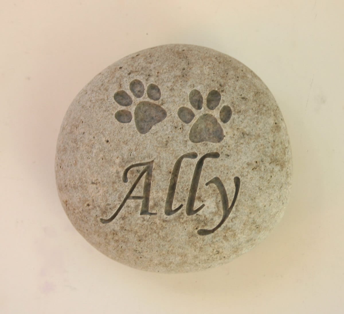 Custom Engraved Stone Pet Memorial Headstone – Grave Marker For Dogs, Cats, Rabbits (Personalized Plaque)