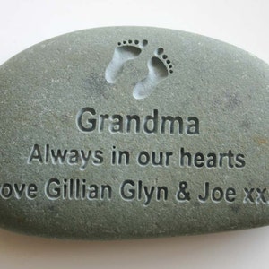 Custom Engraved Memorial Stone Personalized Rock Grave Marker Stone image 1