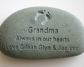 Custom Engraved Memorial Stone Personalized Rock Grave Marker Stone