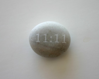 11:11 Engraved Worry Stone Inspirational Stone Wedding Gift