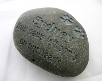 Pet Memorial Stone Custom Engraved Dog Cat Pet Loss Grave Marker Stone