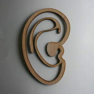 Ear Anatomy Wall Art Wooden Doctor Decor Office Sign