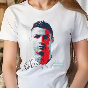 Ronaldo Shirt, Soccer Shirt for Men, Football Gift for Dad, Casual Tee, Birthday Gift for Fan, Ronaldo Tee