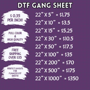 DTF Bulk Gang Sheet Print, custom heat transfer, dtf transfer, Dtf Prints, DTF Gang sheet,Free Shipping,Dtf Transfers Ready for Press