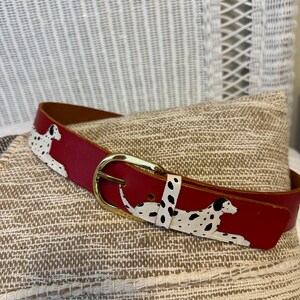 Diane Weiss custom made hand painted belt. Cocker Spaniel Diane weiss nyc white - Gem main image 3