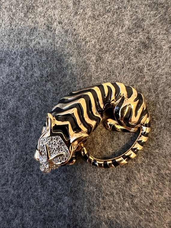 Panetta Tiger Brooch - image 1