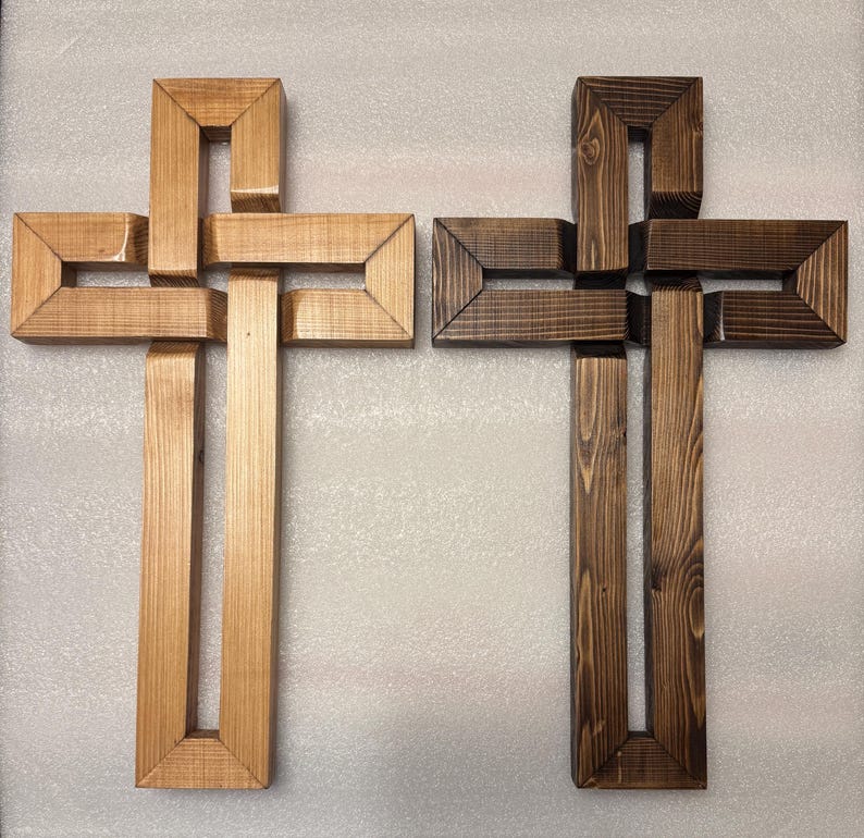 Rustic Woven Reclaimed Wood Cross Christian Wall Decor - Etsy