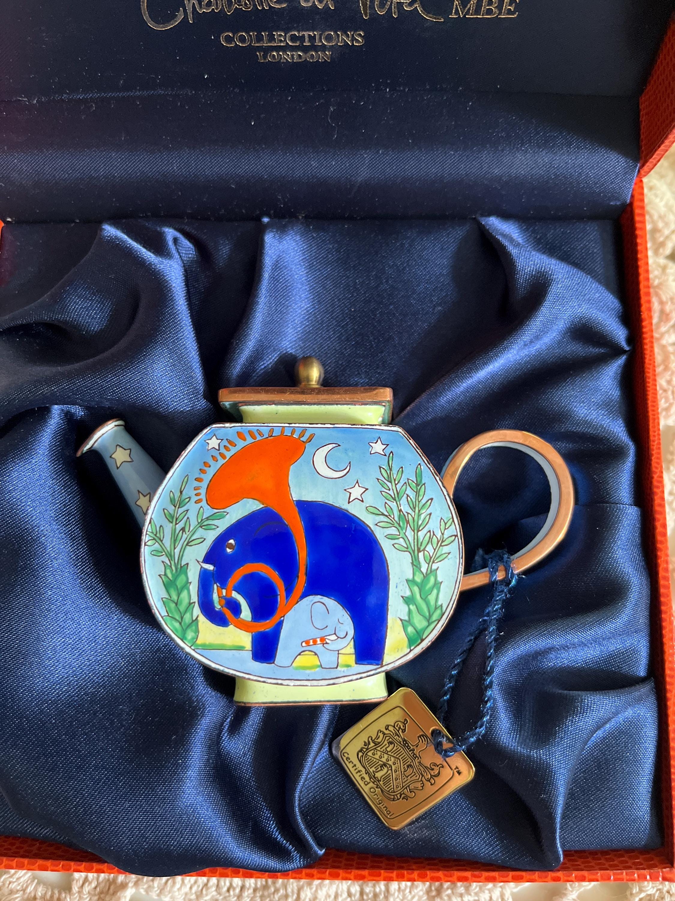 Charlotte Di Vita Collection Hand Painted Enamel Tea Pot