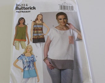 Patron Butterick B6214, haut ample pour femme, taille 14-22