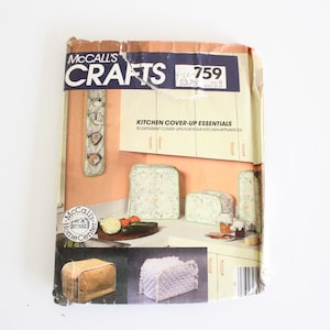 Vintage 1980&#39;s McCall&#39;s Crafts Kitchen Cover-Up Essentials Sewing Pattern, Cover ups for your kitchen appliance sewing patterns