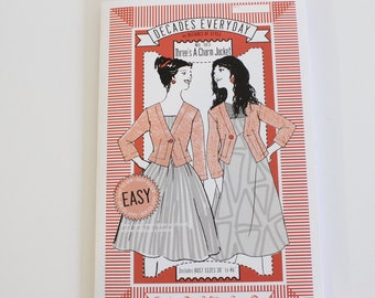 Three's a Charm Jacket Paper Sewing Pattern, Easy Fitted Jacket (Decades of Style)