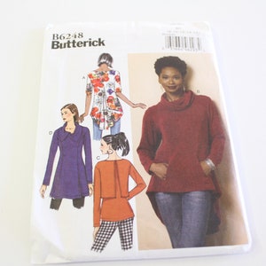 Butterick B6248 knit tunic Sewing Pattern, Pullover top pattern, Tunic Sewing Pattern, Stretch knit pattern, Size B5 (8-16), Bust 31.5&quot;-38&quot;