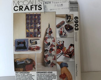 Patrón de accesorios de costura McCall's 6903, kit de viaje, decoración de pared