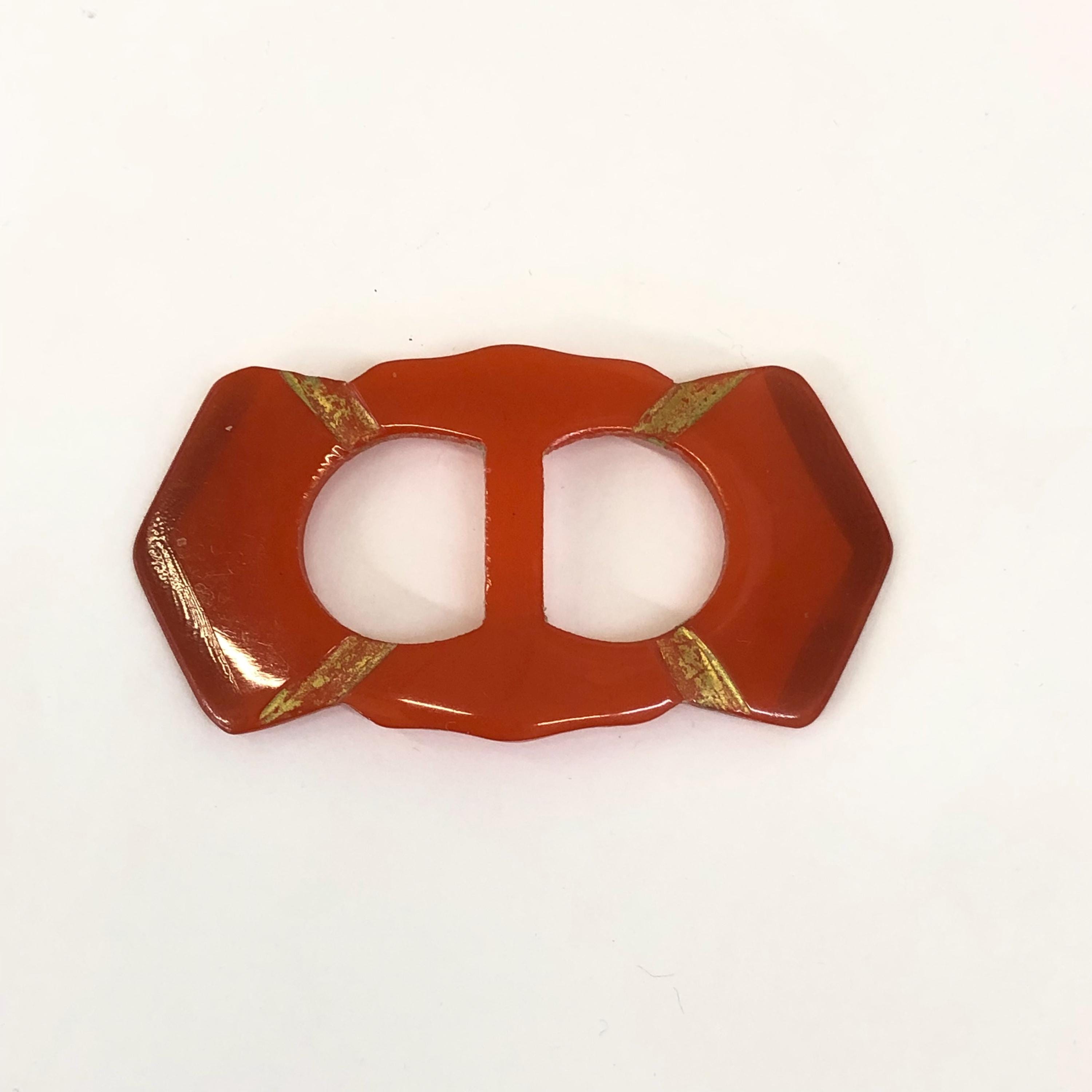 Boucle de ceinture en bakélite rouge vintage ou en celluloïd, boucle en  plastique, boucle en plastique vintage, boucle en celluloïd vintage,