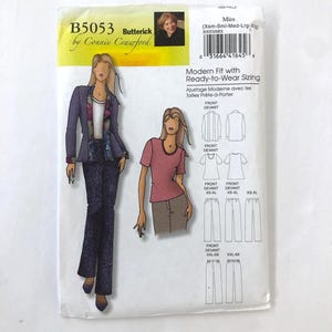 Butterick Plus-sized Sewing Pattern B5053, Jacket blouse & pants, By Connie Crawford, size XXL - 6X, bust 44&quot;-68&quot;, Pret-a-porter sizing