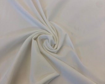White Spandex Jersey Knit Sewing Fabric, 60" wide BTY