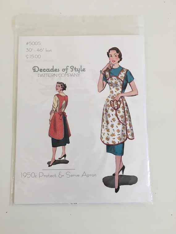 【60s Vintage】Old Apron Chicago today Fab Vintage 1960's Apron With Great Appliqués---butterick