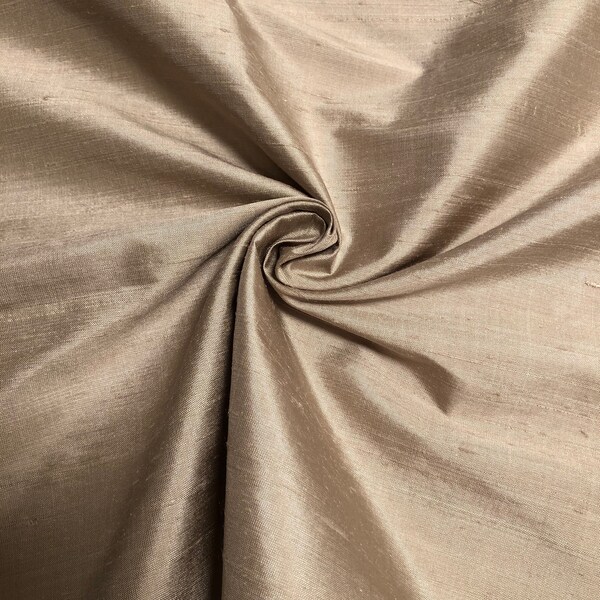 Beige Tan Silk Shantung 54