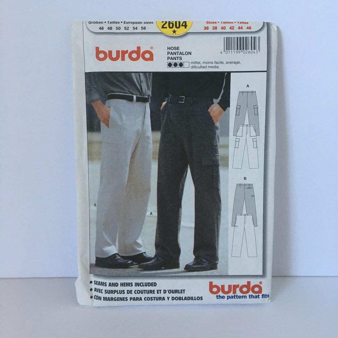 Burda Men's Pants Pattern the Pattern That Fits Etsy