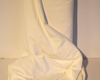 Off White Cotton Spandex Jersey Knit Fabric, 54" Wide