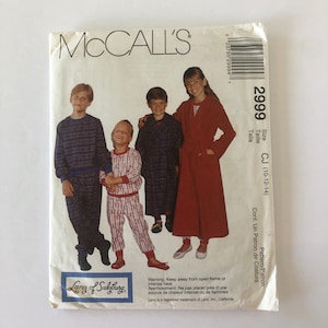 Vintage Children&#39;s Pajama Pattern, McCall&#39;s 2999, Lanz of Salzburg, vintage McCall&#39;s, vintage baby, children&#39;s pajama pattern, Size 10-14