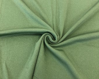 Sage Green Synthetic Jersey Remnant Fabric, Shiny Jersey 35 x 60"