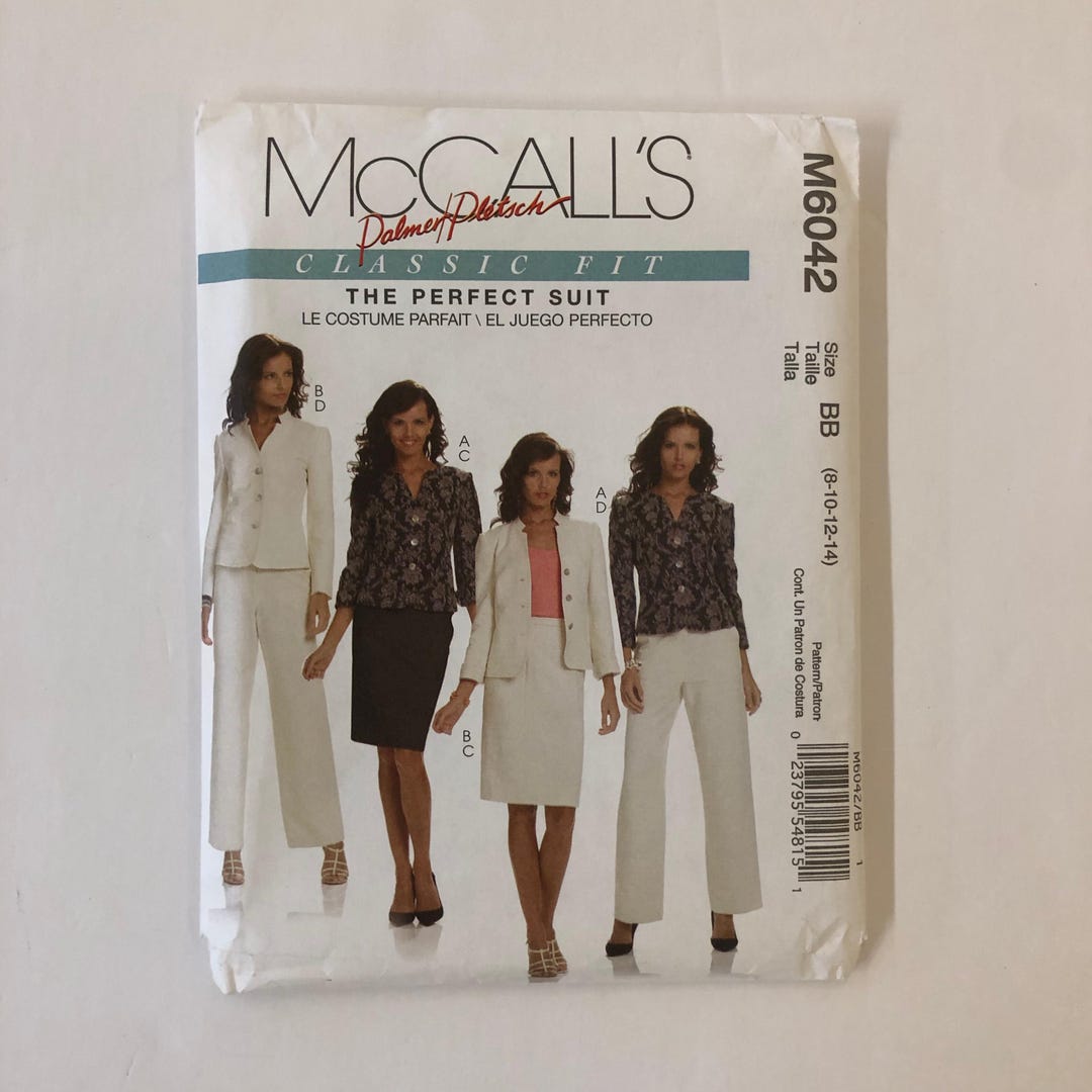 Mccall's M6042 Suit Sewing Pattern, Palmer Pletsch BB (8-14) - Etsy
