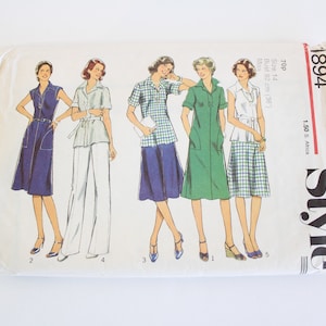 Vintage 1970&#39;s Women&#39;s Separates patterns,  vintage Style Pattern 1894, 1970&#39;s dress or top skirt and trousers sewing pattern, 1970s pattern