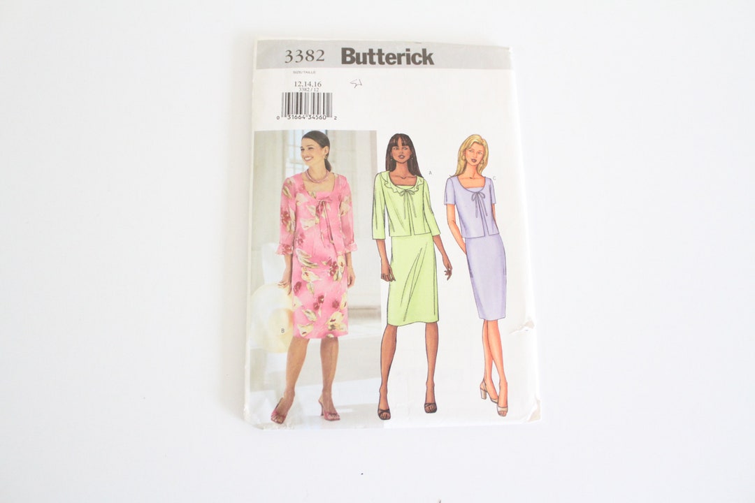 Butterick 3382, Misses Sheath Dress and Jacket Sewing Pattern - Etsy