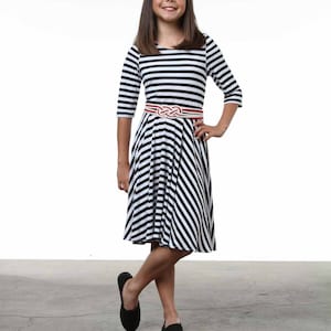 Kids Sewing Pattern, Tween Sewing Pattern, Printed Paper Pattern, Skater Dress, Circle Skirt, Tween Sewing Pattern, digital pdf pattern, pdf