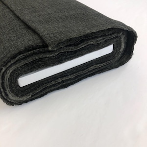 Black/grey Printed Solid Rustic Weave fabric, Japanese fabric, quilting cotton,  rustic weave fabric, textured fabric, reversible solid