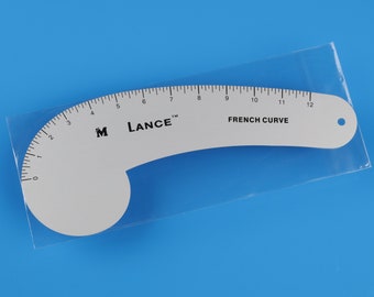 French Curve, 12" French Curve, Lance Aluminum French Curve, Imperial Measurements, Lance FC-012