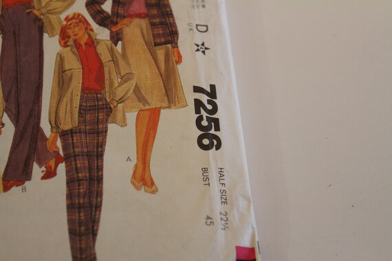 Mccall's 7256, Vintage Mccall's 7256 Women's Jacket, Skirt