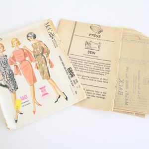 Vintage McCall&#39;s 6806 easy dress pattern, Vintage 1960&#39;s dress pattern, size 10 bust 31 Vintage 60s dress pattern, sheath dress pattern