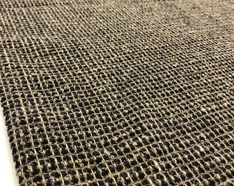 Black and Beige Bouclé Tweed Wool Remnant Fabric, 1yd 10" x 60" + extra