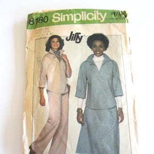 Simplicity 8180 Vintage 1980&#39;s plus size separates sewing pattern, skirt & blouse  sewing pattern, simplicity sewing pattern, 1980s pattern