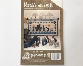 Noah's Rolling Ark Quilting Pattern, From The Powder Mill, 11x20.5" finished