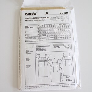 Burda Prom Dress Sewing Pattern Burda 7740 Pattern Formal - Etsy